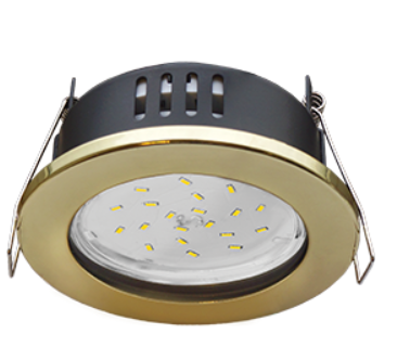Cветильник Ecola GX53 H9 встраиваемый потолочный защищенный IP65 220V CX53 золото 98х55/FG5365ECB